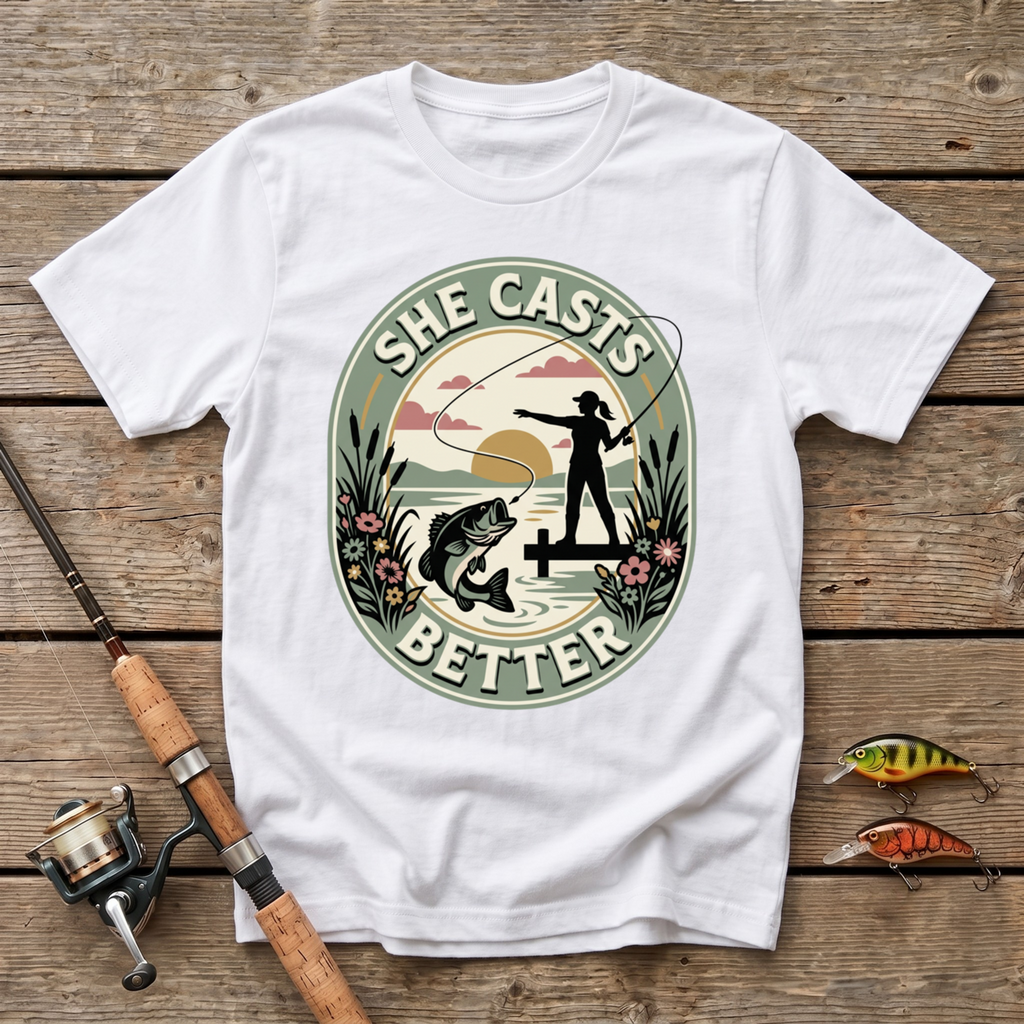 She Casts Better T-Shirt