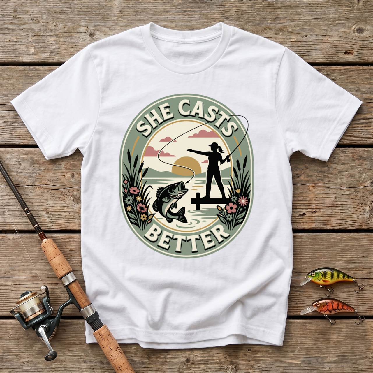 She Casts Better T-Shirt