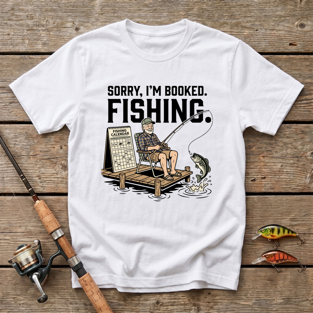 Sorry I'm Booked. Fishing. T-Shirt