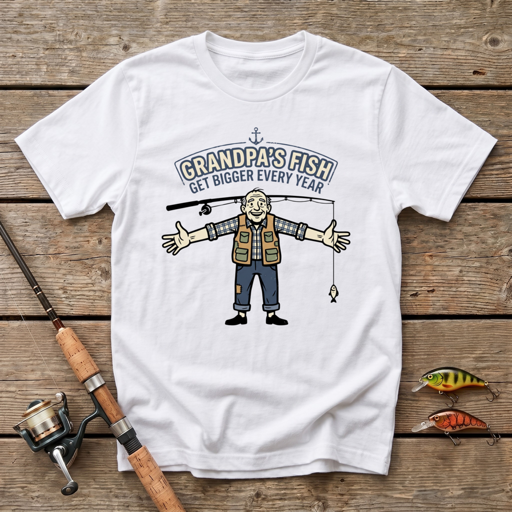 Grandpa's Fish Get Bigger Every Year T-Shirt