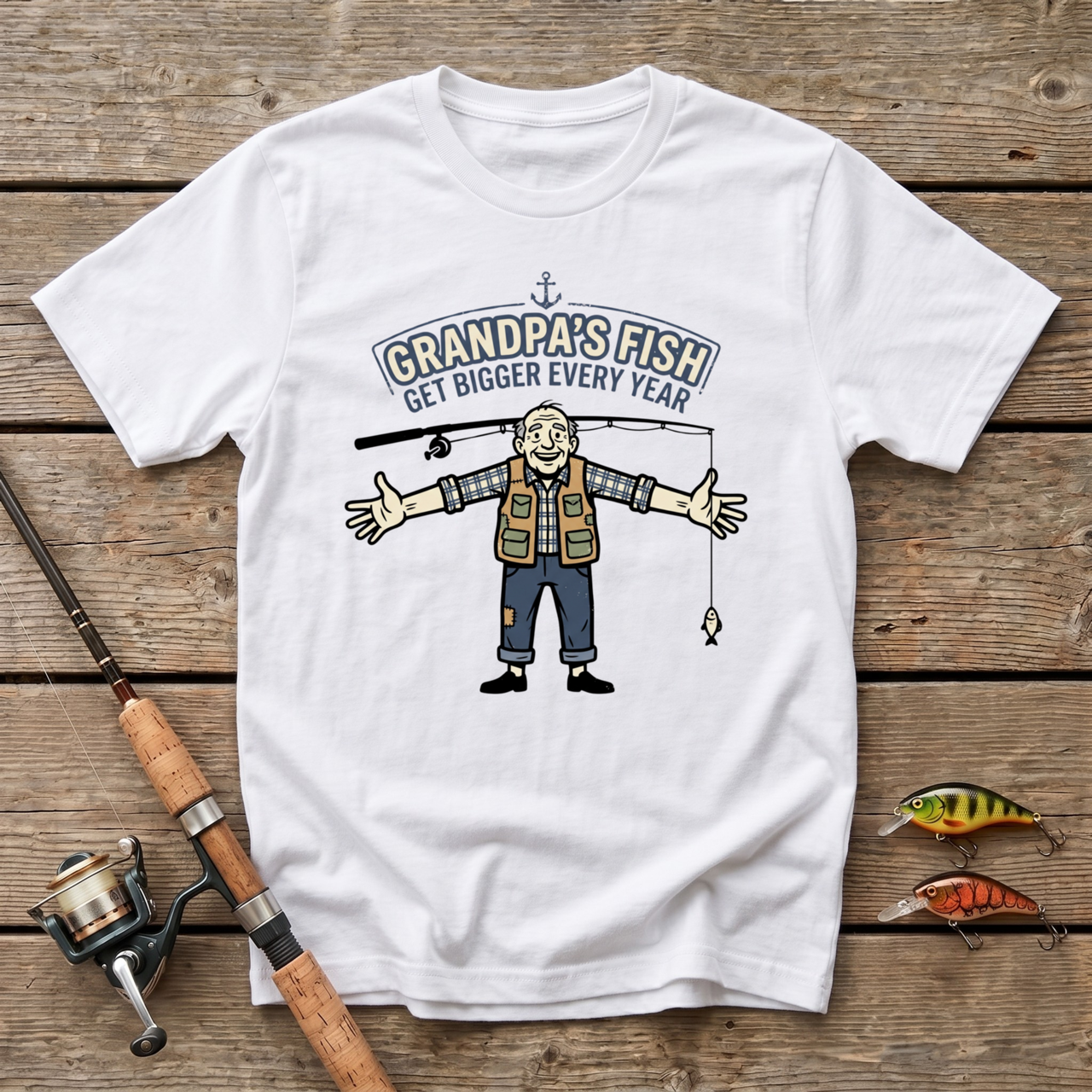 Grandpa's Fish Get Bigger Every Year T-Shirt