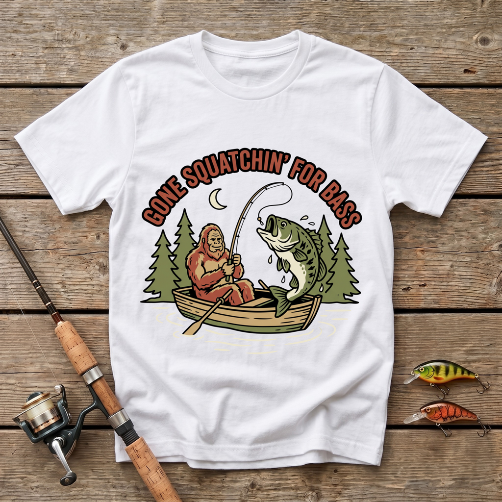 Gone Squatchin' For Bass T-Shirt