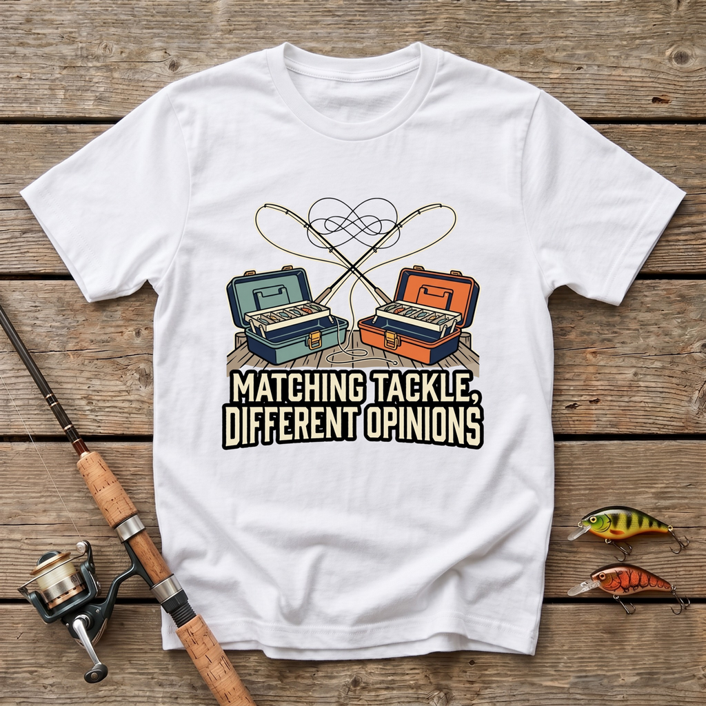 Matching Tackle, Different Opinions T-Shirt