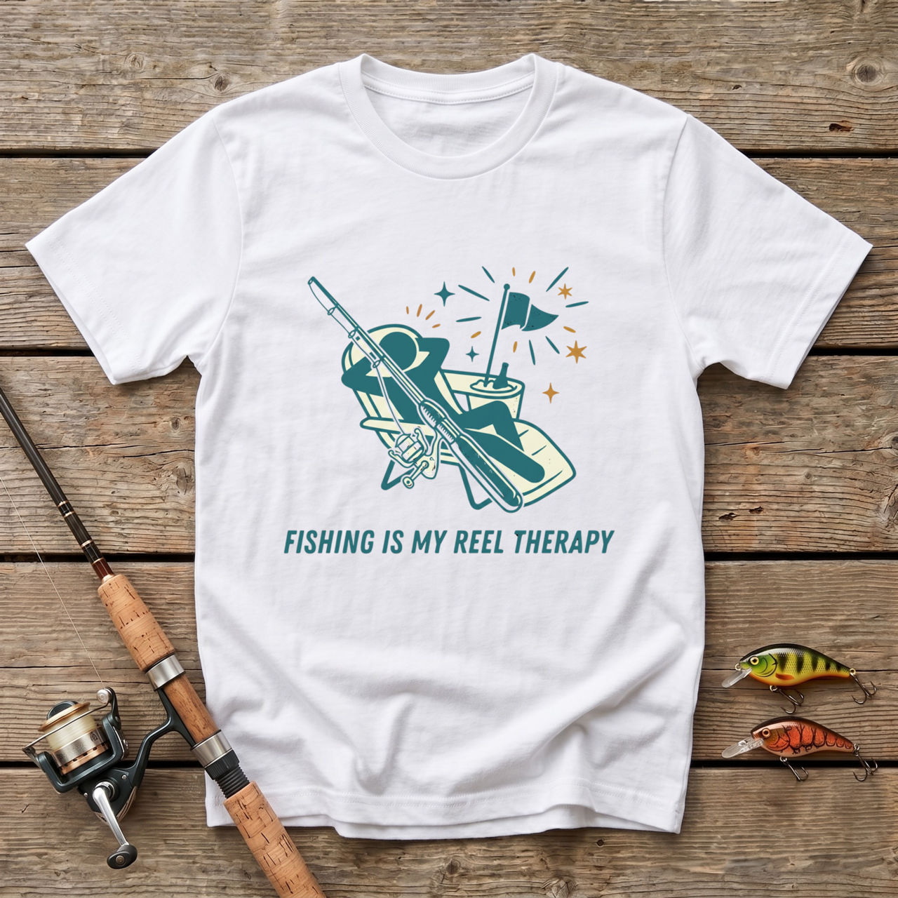 Fishing Is My Reel Therapy T-Shirt
