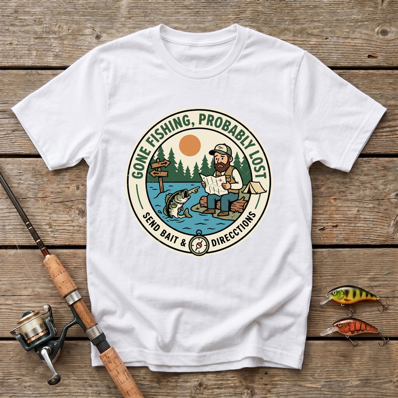 Gone Fishing, Probably Lost T-Shirt