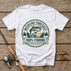 Weekend Forecast: 100% Of Fishing T-Shirt
