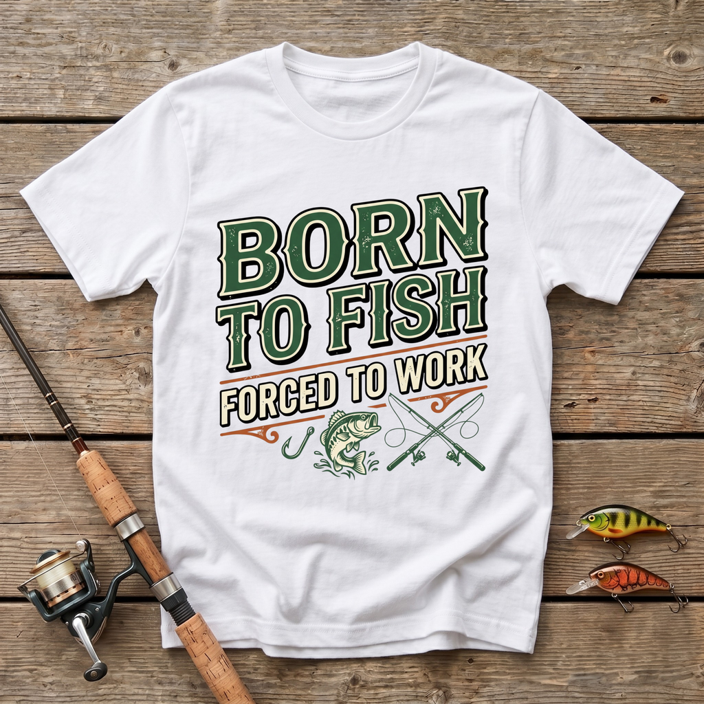Born To Fish - Forced To Work T-Shirt
