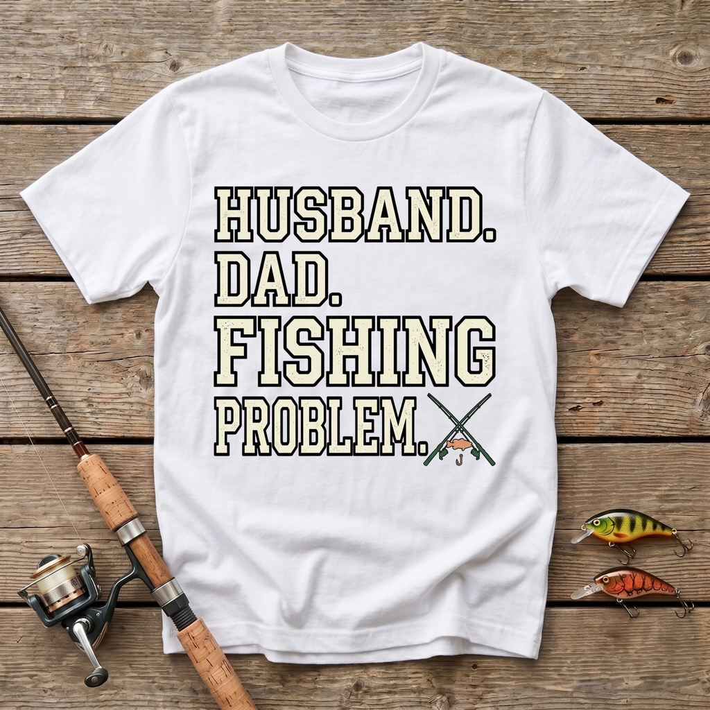 Husband. Dad. Fishing Problem. T-Shirt