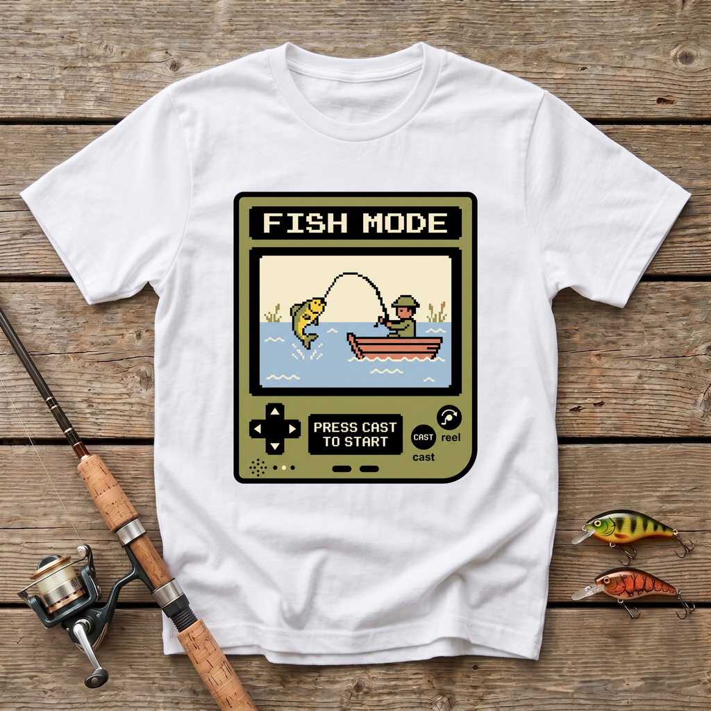 Fish Mode, Press Cast To Start T-Shirt