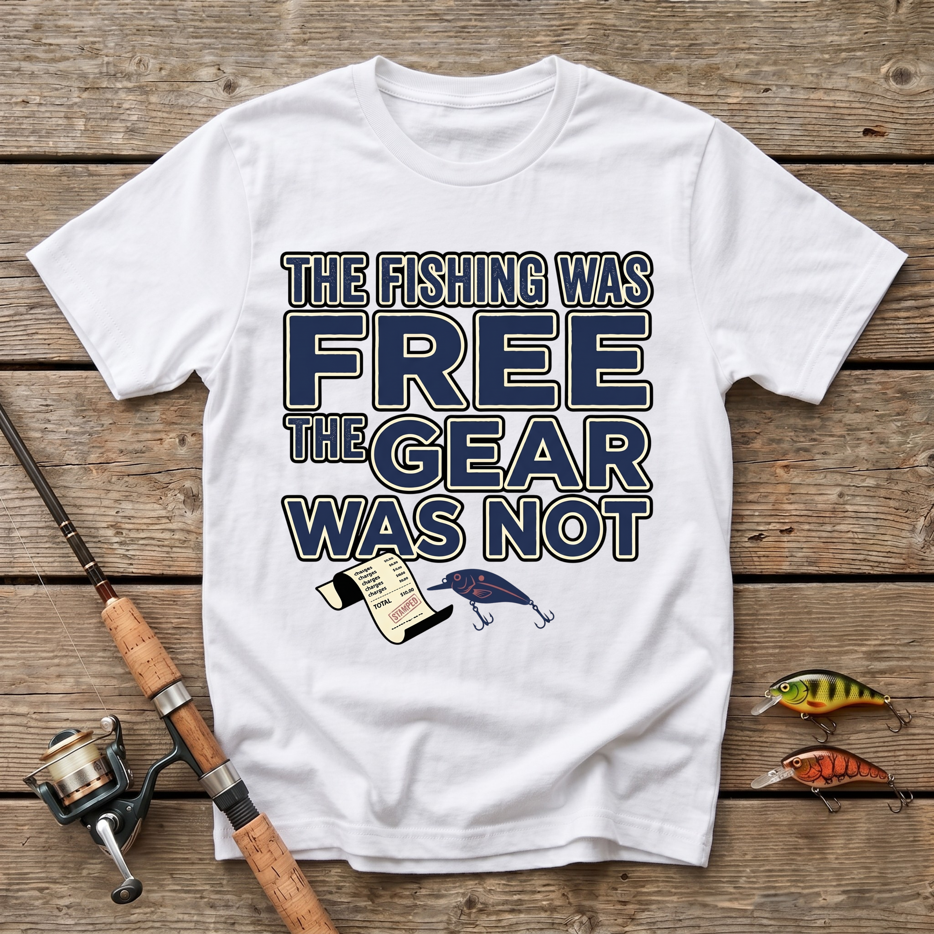 The Fishing Was Free, The Gear Was Not T-Shirt
