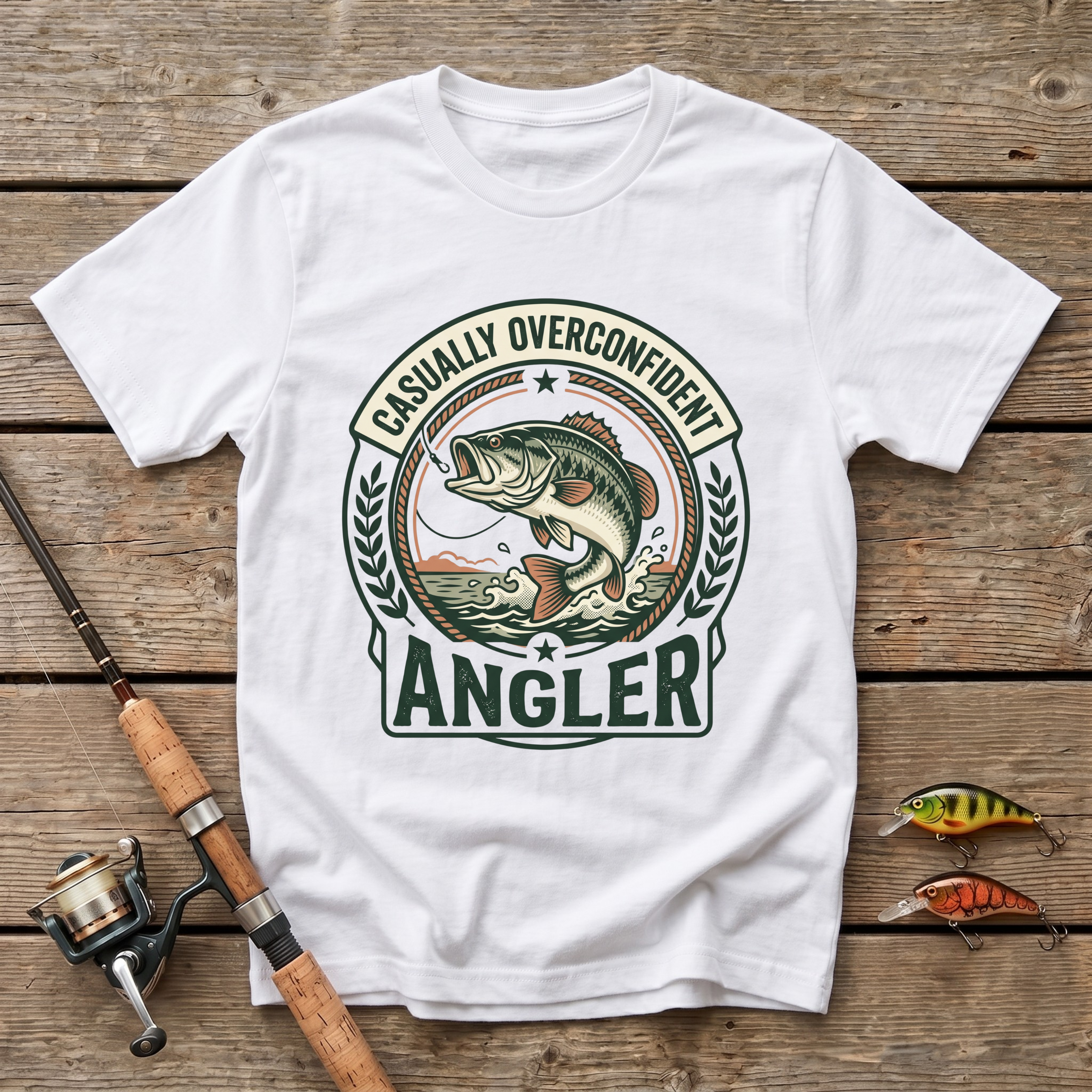 Casually Overconfident Angler T-Shirt
