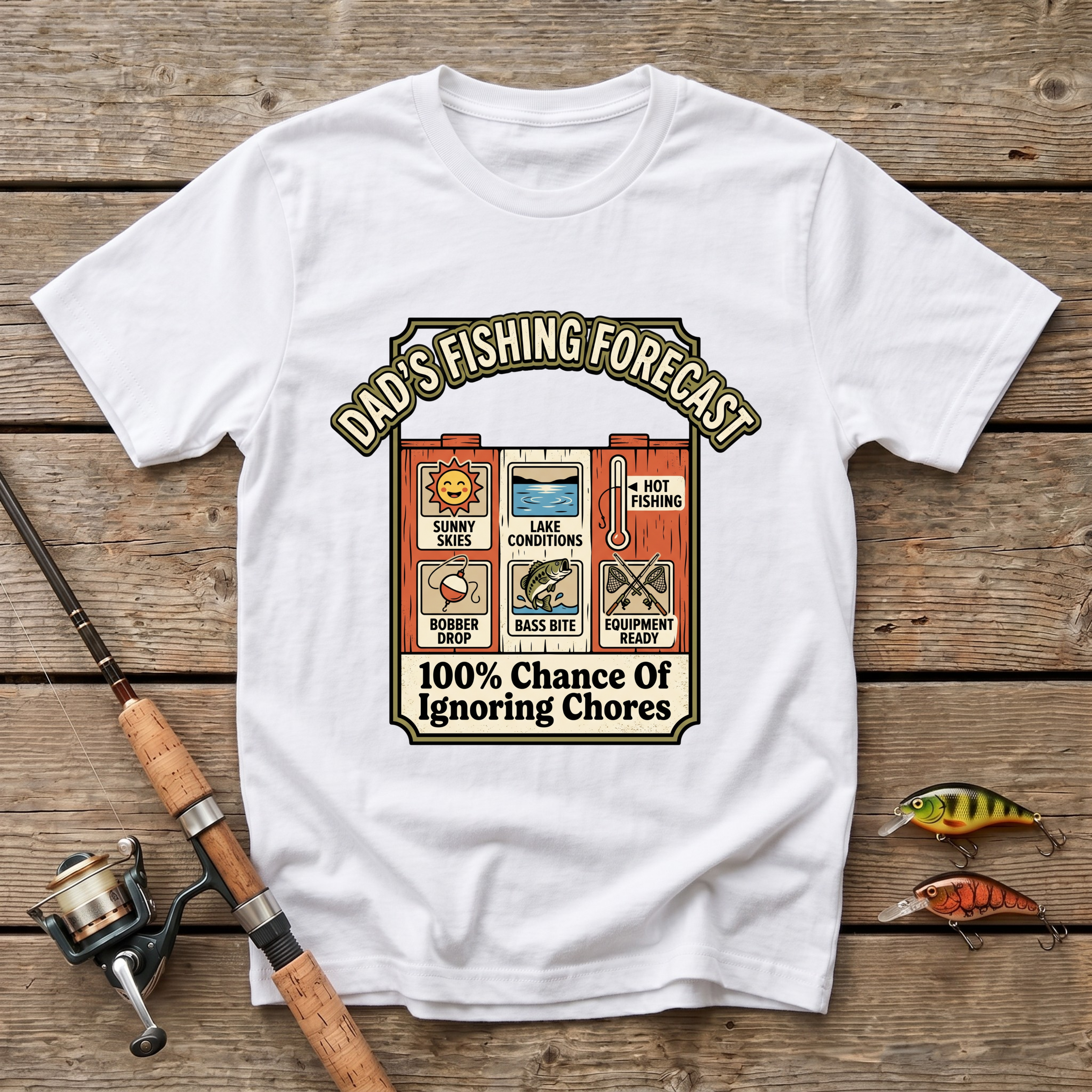 Dad's Fishing Forecast T-Shirt