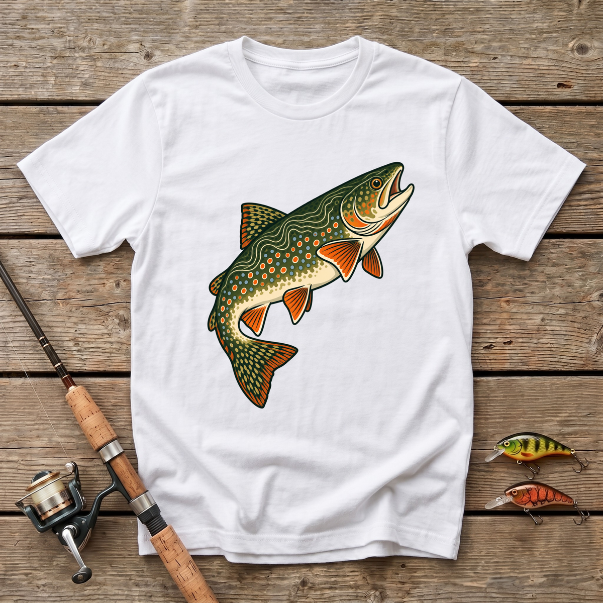 Patterned Trout T-Shirt