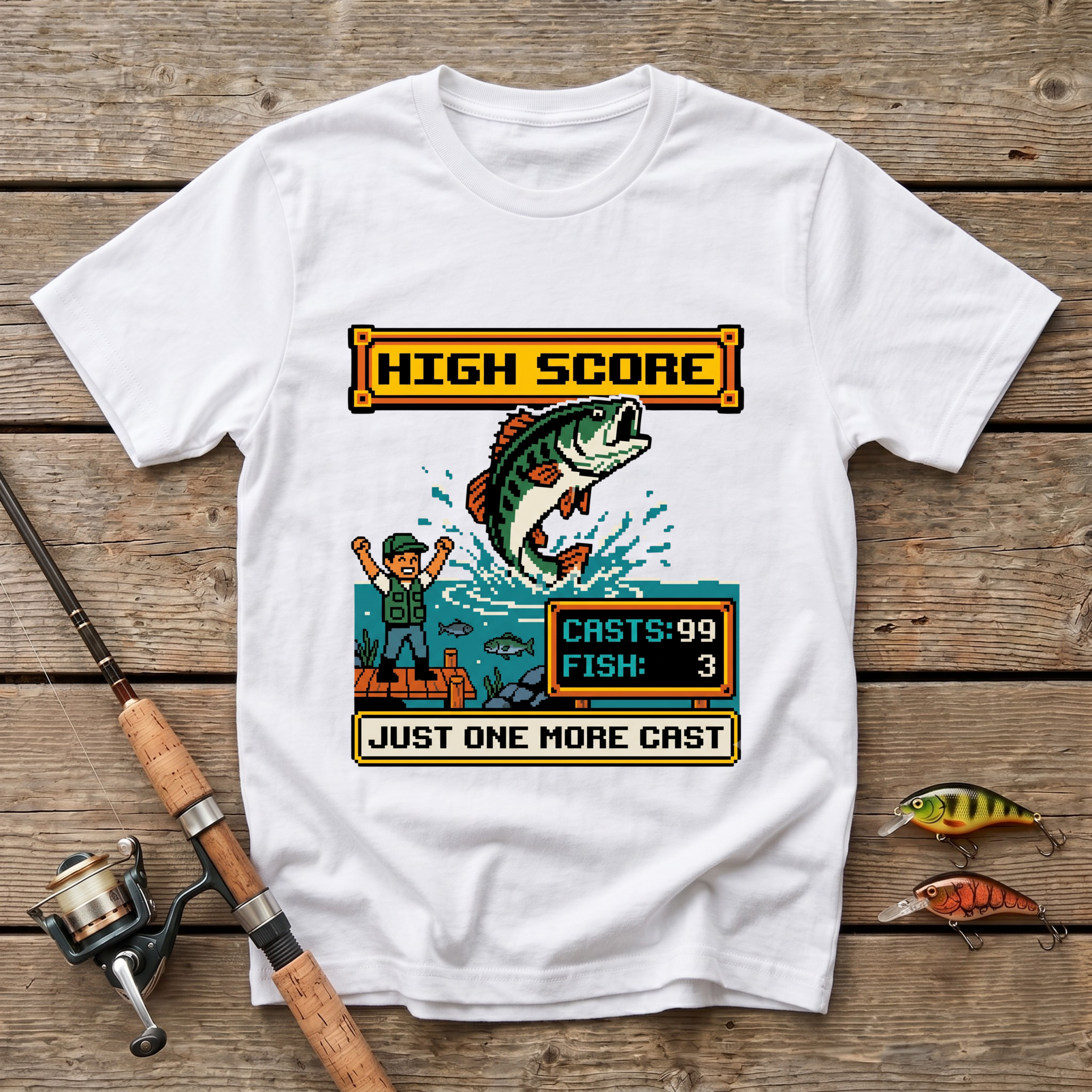 High Score. Just One More Cast T-Shirt