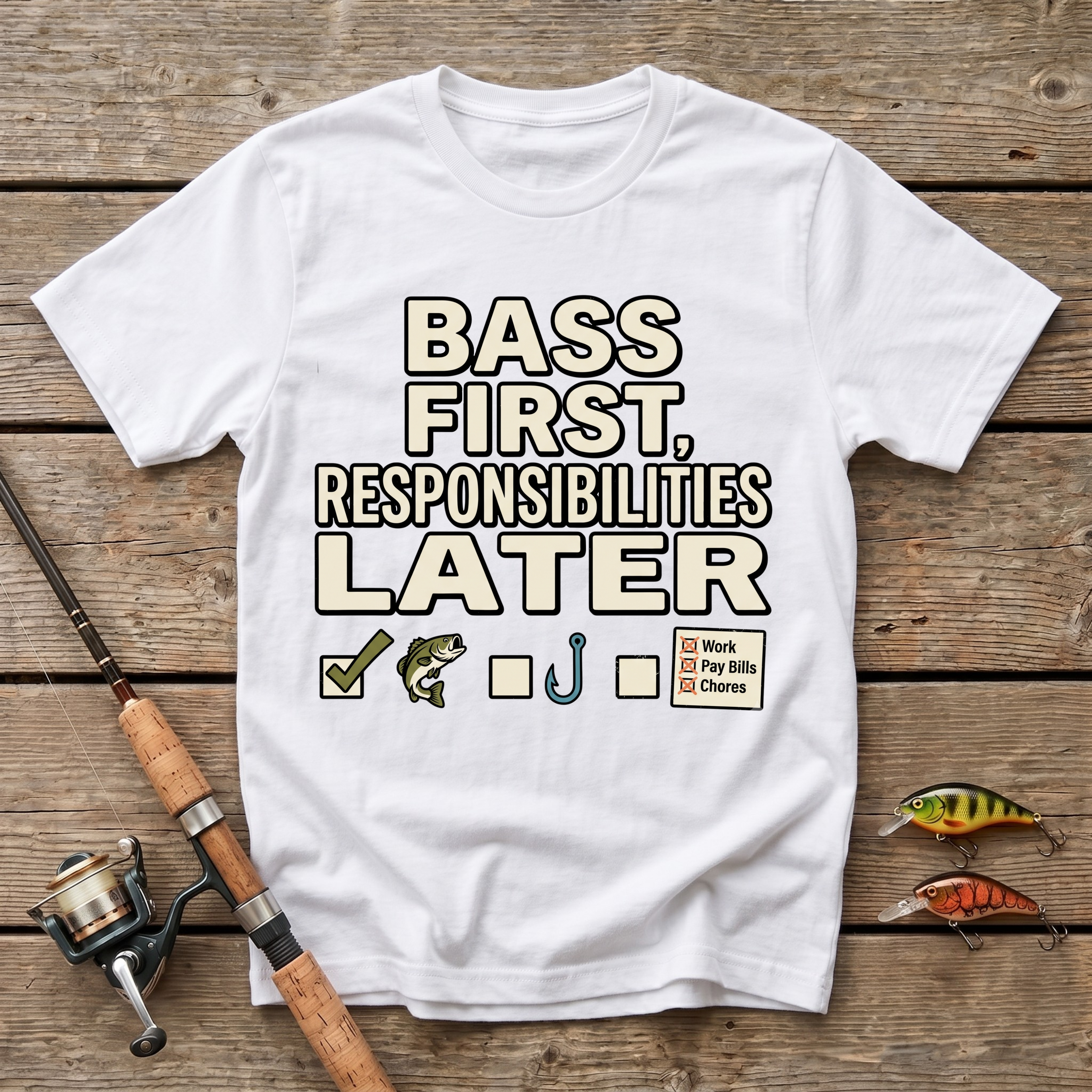 Bass First, Responsibilities Later T-Shirt