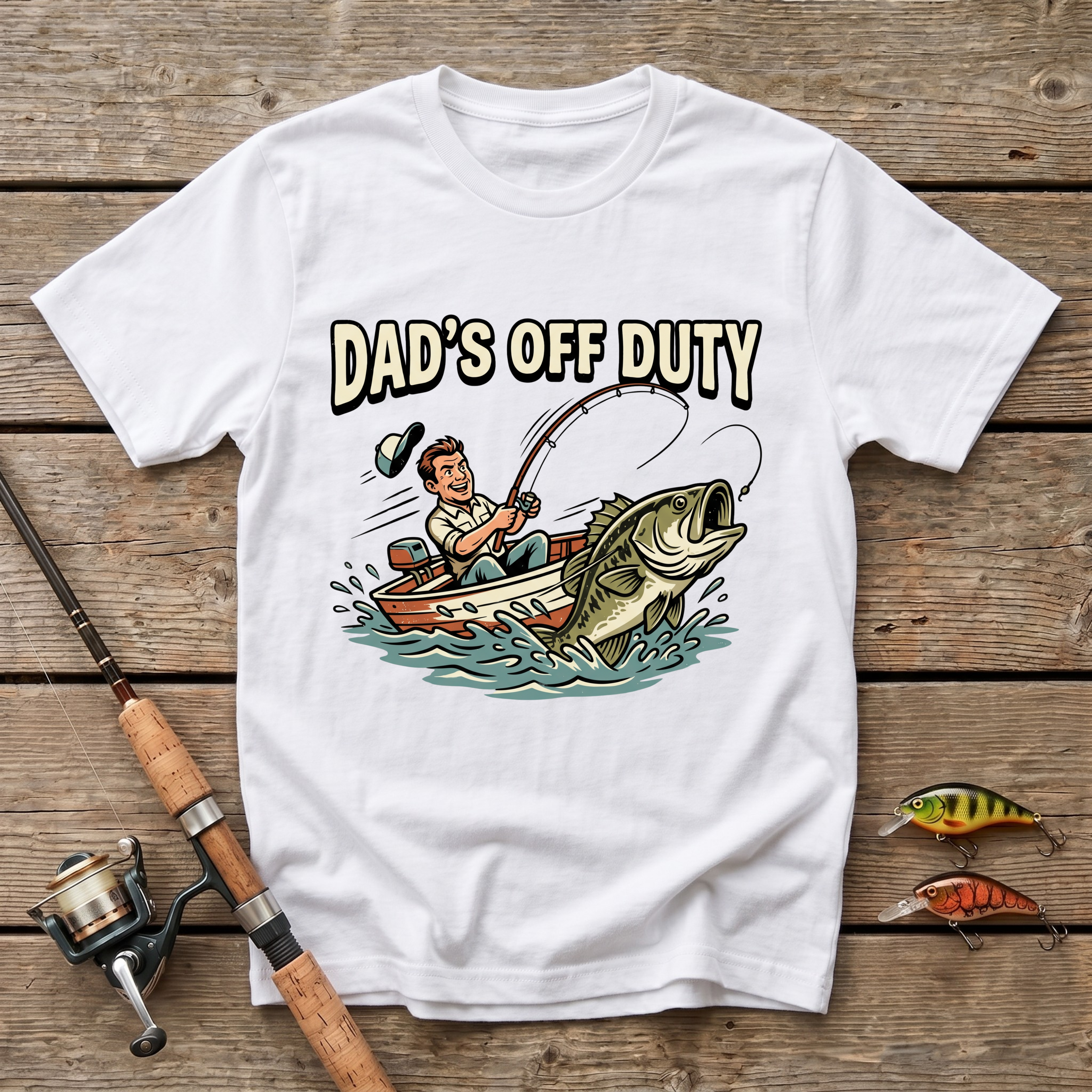 Dad's Off Duty - Fishing T-Shirt