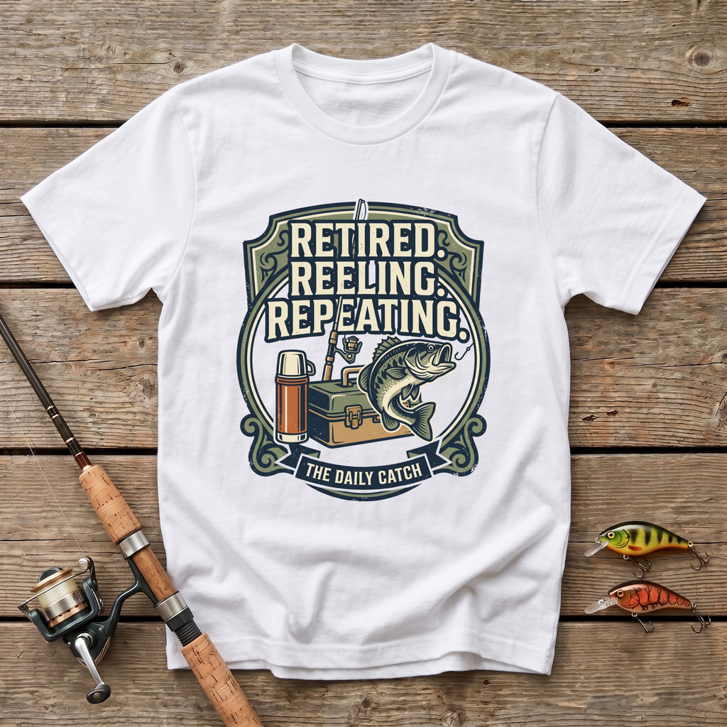 Retired Reeling Repeating T-Shirt