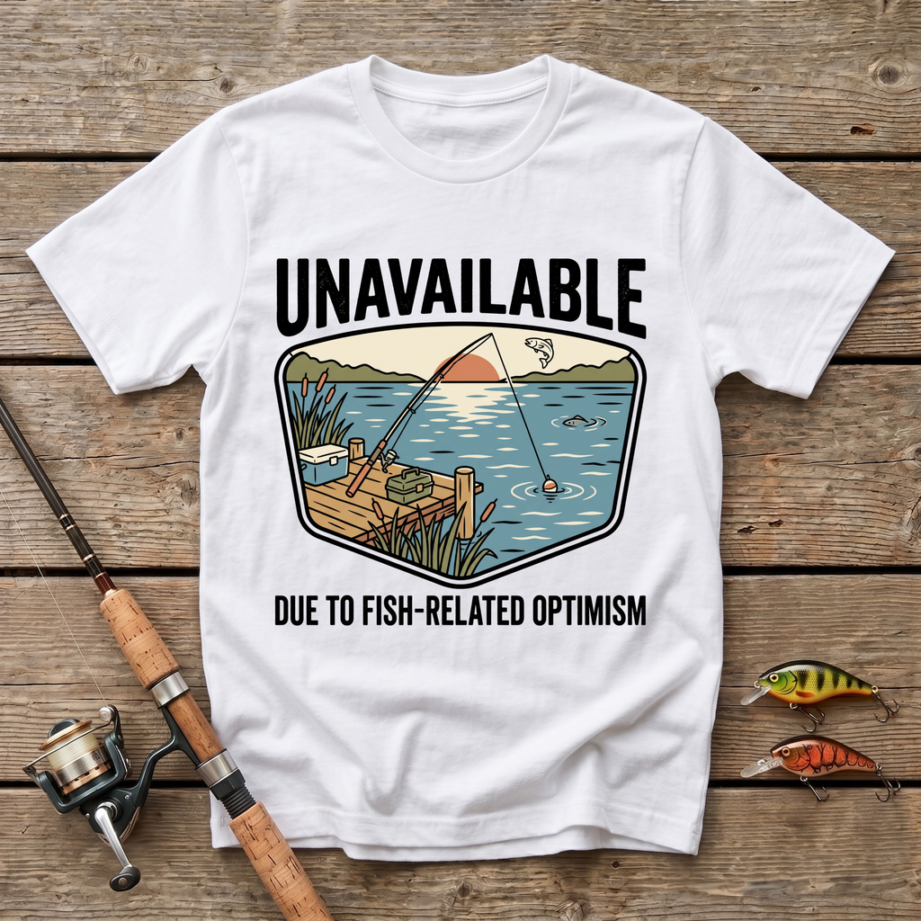 Unavailable Due To Fishing Related Optimism T-Shirt